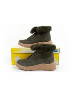 Dámska členková obuv F30232 1020 400Tmavo zelená s hnedou - Scholl