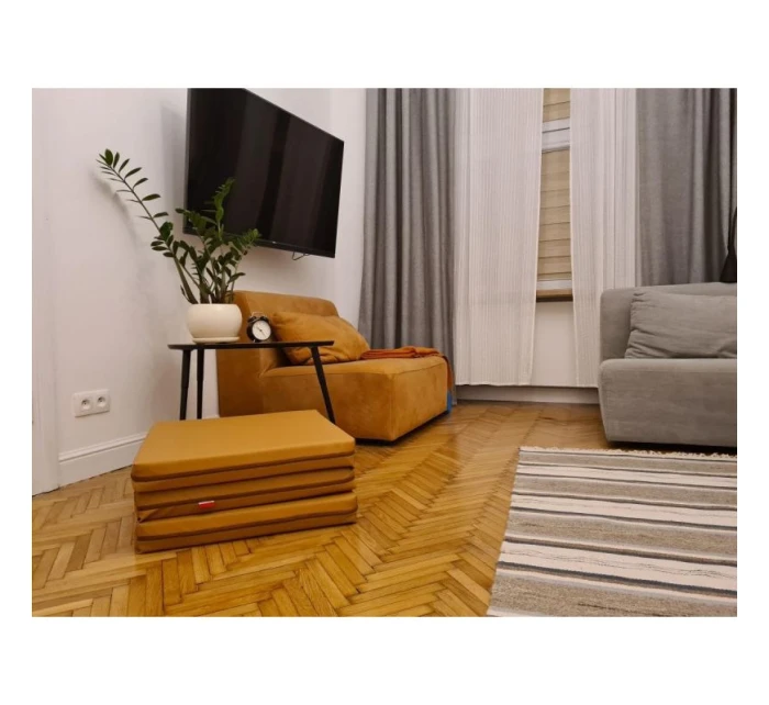 SKLADACÍ GYMNASTICKÝ MATRAC HNEDÝ 180CM LAVIČKA