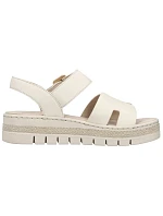 Béžové dámske sandále na platforme Rieker V4952-60