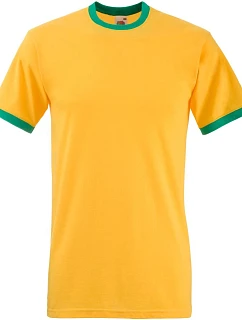 Tričko Fruit of the Loom Ringer T Racerback 16.1168 slnečnica/kelly zelená