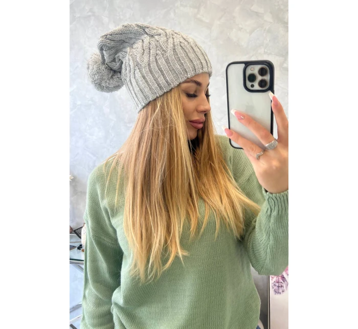 Fleecová čiapka Paulina K227 svetlo šedá Fleecová čiapka Paulina K227 svetlo šedá