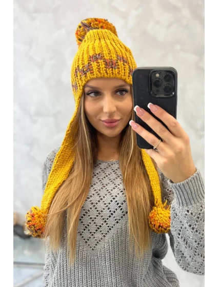 Dámská ušanka Nadia model 18751637 hořčicová - K-Fashion