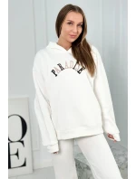 Bavlnená súprava s vyšívaným nápisom Paradise ecru