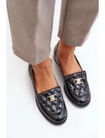 Kožené Lakované Mokasíny Se Zlatou Dekorací Laura model 21683149 Černé - Laura Messi