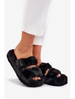 Futrzane Kapcie Damskie Na Platformie Czarne Talfedi Futrzane Kapcie Damskie Na Platformie Czarne Talfedi