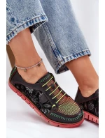 Skórzane Półbuty Damskie Wzorzyste Maciejka 06784-20 Czarne