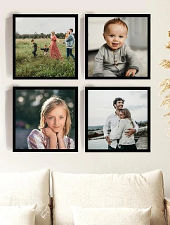 Personalizovaný magický fotobilder v ráme – 4x štvorcový 20x20 – fotografia