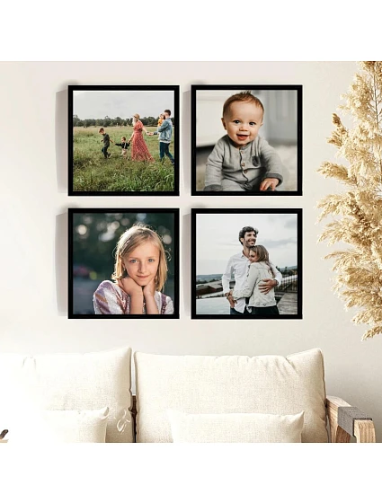 Personalizovaný magický fotobilder v ráme – 4x štvorcový 20x20 – fotografia Personalizovaný magický fotobilder v ráme – 4x štvorcový 20x20 – fotografia