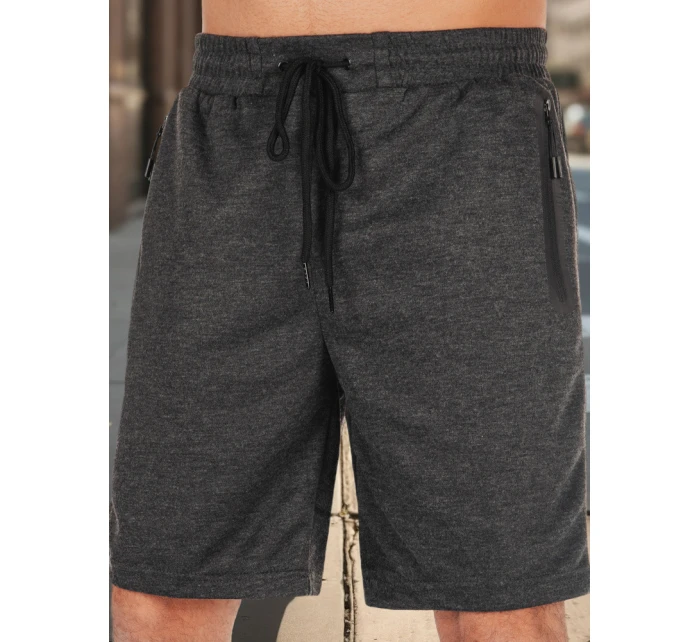 Pánské tmavě šedé teplákové šortky Dstreet model 21987784 - FashionStreet
