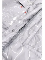 Dámska vzorovaná sivá bunda (7720)