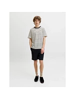 Jack&Jones pánske šortky JPSTJAIDEN COBA STRIPE JOG SHORTS REG SN 12274413 BLACK