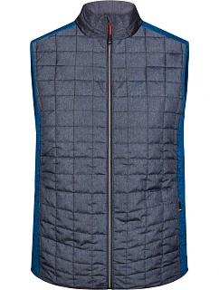 Daiber JN 740 Pánska pletená hybridná vesta 02.0740 royal melange/anthracite melange