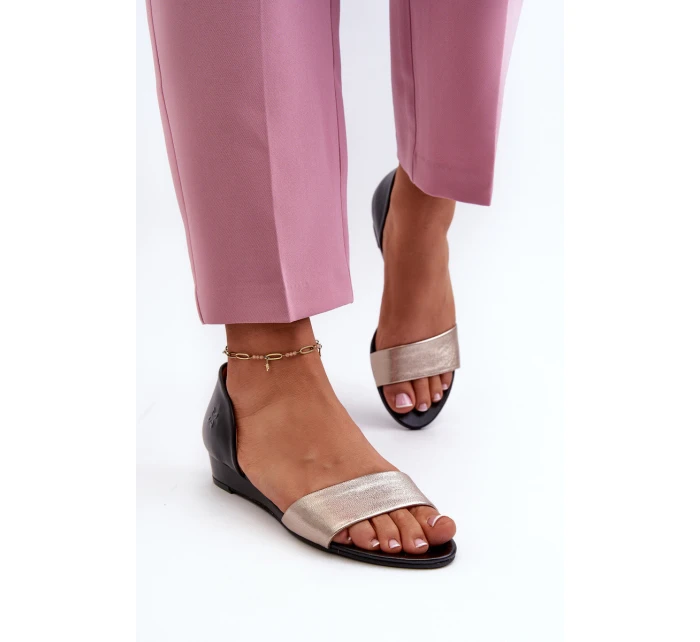 Kožené Sandály model 21659465 Černá - Maciejka