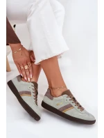 Zamszowe Niskie Sneakersy Damskie Big Star SS274678 HI-POLY SYSTEM Miętowe