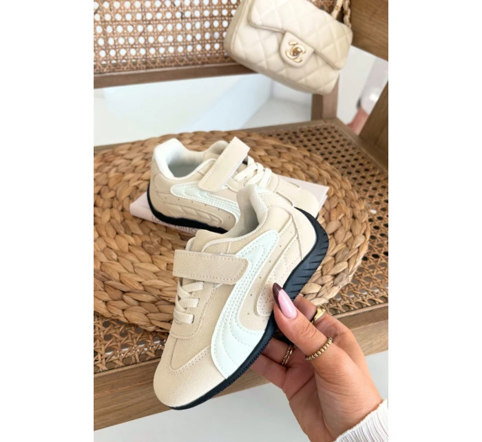 Dětské sportovní boty s přezkou béžové model 21731729 - Boto