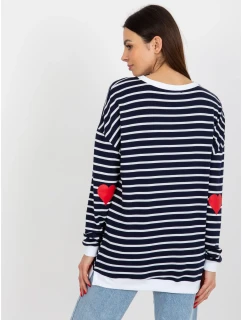 Dámska mikina LO BL LK 236.27X biela a tmavo modrá - FPrice