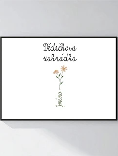 Personalizovaný magický fotorámik – 50x70 – kvetinová záhradka
