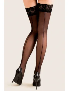 Samodržiace pančuchy 203 Linette nero - GABRIELLA