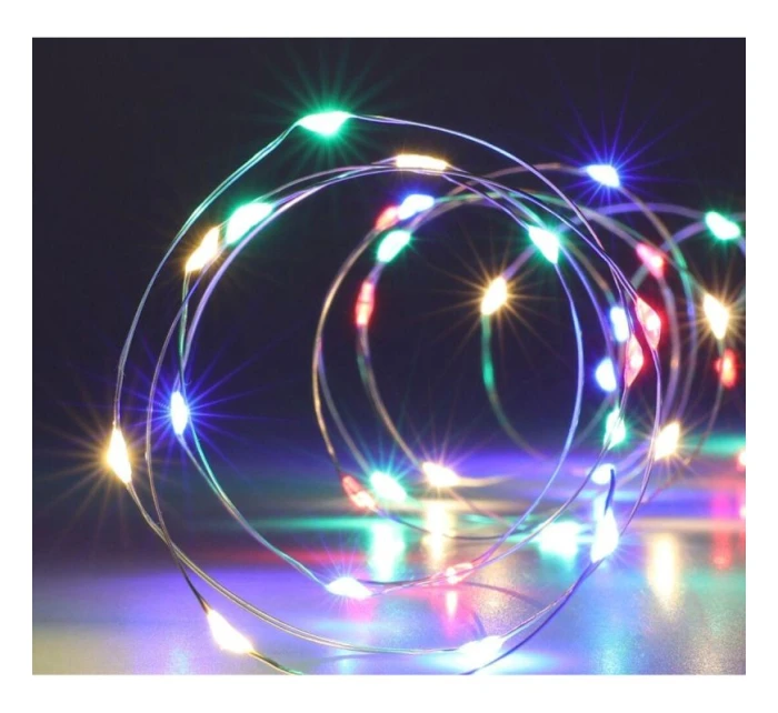 DRÔTENÉ SVETLÁ GIRLANDA NA BATÉRIE 40 VIEDOL VIACFAREBNÉ