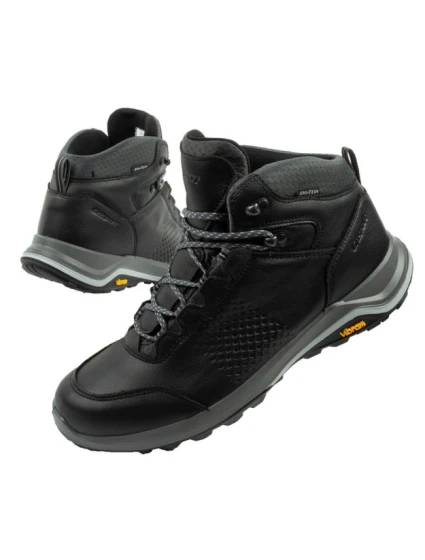 Grisport pánska treková obuv Nero avon SPO-TEX kožená čierna