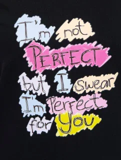 Blúzka s potlačou Perfektná čierna