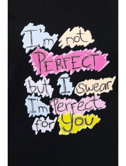 Halenka s potiskem model 18742964 černá - K-Fashion