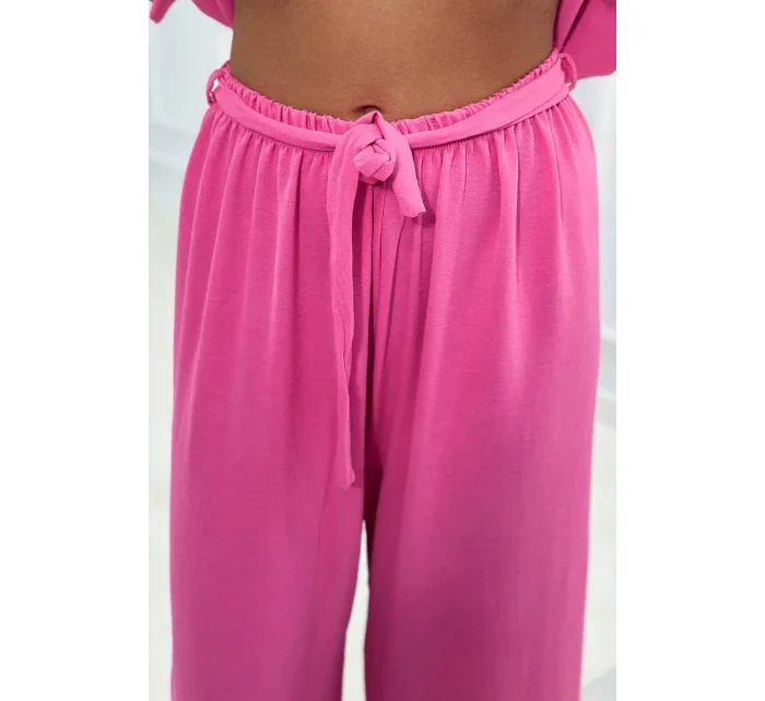 Souprava halenky a kalhot růžová