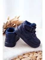 Dziecięce Ocieplane Wysokie Buty Sportowe Granatowe Clafi Dziecięce Ocieplane Wysokie Buty Sportowe Granatowe Clafi