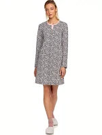 Dámska nočná košeľa 15444 - 271 šedá/ružová so vzorom - Vamp