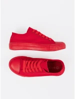 Pohodlné červené tenisky pre ženy bez podpätku Pohodlné červené tenisky pre ženy bez podpätku