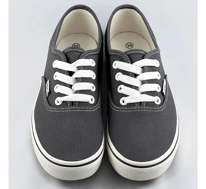 Tmavě šedé šněrovací dámské tenisky model 17134057 - ANDY-Z