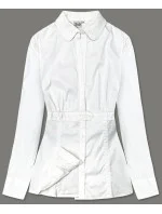 Bílá dámská košile se pro zapínání ve výstřihu model 18406802 - S&G Collection