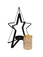 KOVOVÝ SVIETNIK 31,5 CM HVIEZDA SĽUDA
