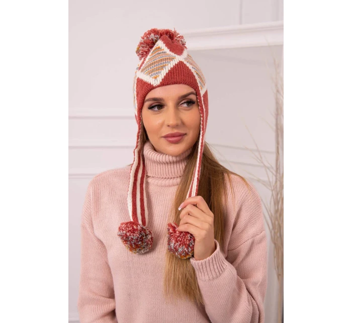 Dámska klapka na uši Eunika K322 červená Dámska klapka na uši Eunika K322 červená