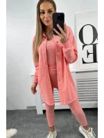 3-dielny set blúzka, top a legíny marhuľová