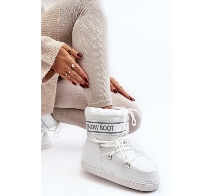 Damskie Wiązane Śniegowce Białe Soia Damskie Wiązane Śniegowce Białe Soia