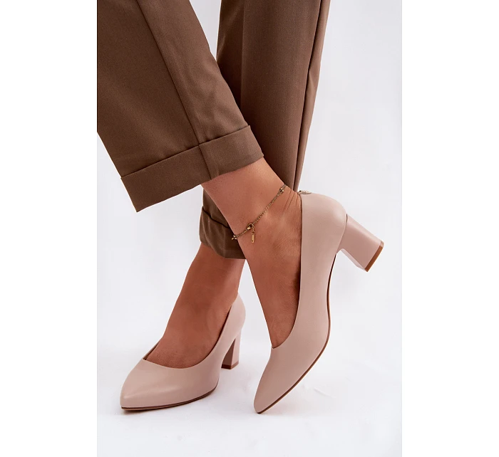 Lodičky na podpatku Sergio Leone PB413 Krémová Růžová