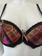 Vystužená podprsenka s kosticou Flamenco čierno-ružová - Hamana