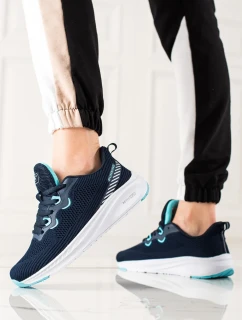 Klasické modré tenisky dámske bez podpätku