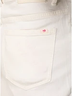 Bermudy damskie jeansowe z paskiem z wysokim stanem białe model 22161307 - FashionStreet