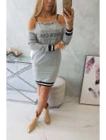 Šedé šaty Tres Chic