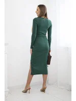 Dámske šaty s výstrihom zelené Dámske šaty s výstrihom zelené