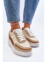 Dámské tenisky na platformě béžové model 21650631 - Boto