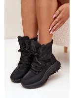 Dámské Sněhule Na Zip Big Star model 21706125 Černé - Big Star Shoes Dámské Sněhule Na Zip Big Star model 21706125 Černé - Big Star Shoes