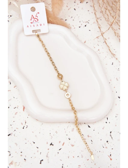 Náramek S Konvalinkou Ze Chirurgické Oceli Zlatá