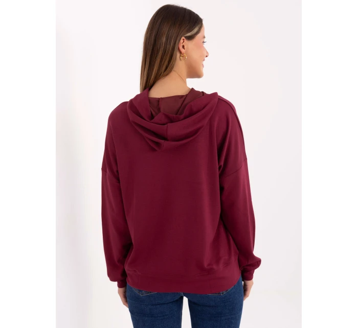 Bluza RV BL model 21717734 bordowy - FPrice Bluza RV BL model 21717734 bordowy - FPrice