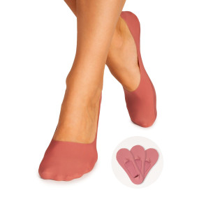 Yoclub Dámske nízke ponožky s laserovým strihom 3-pack SKB-0057K-3200 Burgundy