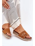 Dámské Pantofle Na Platformě S Přezkou A Camel model 21689943 - Boto