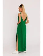 M791 Maxi šaty s hlbokým výstrihom do V - zelené M791 Maxi šaty s hlbokým výstrihom do V - zelené