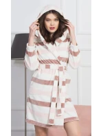 Dámský župan krátký s kapucí Pruhy Dámský župan krátký s kapucí Pruhy
